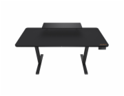 COUGAR stůl E-STAR 140 electric 1400 x 600 x 15, 720-1170mm, carbon design, monitor stand, pad, paměť nastavení 2 módy