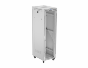 Lanberg Stojanová racková skříň 19   42U 600x800 šedé skleněné dveře flack pack