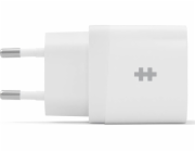 HyperJuice - Síťový adaptér - 20 watt - PD - 2 výstupní konektory (USB, USB-C) - bílá - Evropa