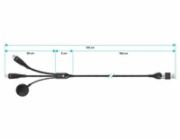 CONNECT IT Nabíjecí kabel Wirez 6v1, USB-C/USB, Lightning, Bezdrátová nabíječka na hodinky, 1.25m, černá