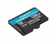 Kingston MicroSDXC karta 128GB Canvas Go! Plus, R:200/W:160MB/s, Class 10, UHS-I, U3, V30, A2 + Bez  Adaptéru