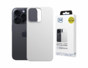 3MK Silikonový kryt Hardy MagSilicone pro Apple iPhone 15 Pro, stříbrný