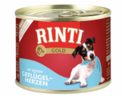 RINTI Gold Poultry hearts - vlhké krmivo pro psy - 185g