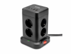 Nabíjecí stanice Huslog 15W 8xzásuvka, 2xUSB-C, 2xUSB černá