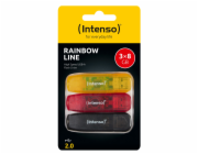 1x3 Intenso Rainbow Line     8GB  USB Stick 2.0  Multipack bunt