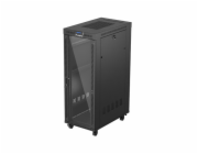 19" VOLNĚ STOJÍCÍ RACKOVÁ SKŘÍŇ 32U 600X1000 ČERNÝ LANBERG LCD SKLENĚNÉ DVEŘE (PLOCHÉ BALENÍ)