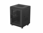 INSTALAČNÍ ROZVADĚČ 19" 15U 600X600 ČERNÉ PERFOROVANÉ DVE...