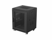 INSTALAČNÍ ROZVADĚČ 19" 15U 600X600 ČERNÉ PERFOROVANÉ DVEŘE LANBERG (PLOCHÉ BALENÍ)