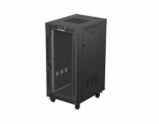 Lanberg FF01-6824-12BL rack 24U Volně stojící rack Černá