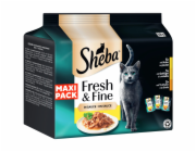 Sheba mokré krmivo pro kočky Fresh & Fine Kuře Drůbež Krůta Maxipack 15 x 50 g