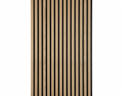 Akustický panel Denpanels s plstí a jádrem černý 240 cm x 52 cm dub FSC®