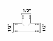 Kirchhoff T-kus 18,7 mm (1/2" vnitřní závit) chrom