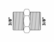 Dvojitá nipl Kirchhoff 16,7 mm (3/8" AG) prázdná