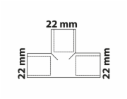 Kirchhoff T-kus 22 mm, 3 objímky, prázdné