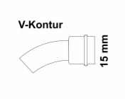 Kirchhoff CU koleno 45° 1 objímka polotovar 15 mm