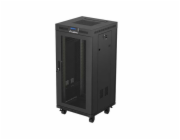19" VOLNĚ STOJÍCÍ RACKOVÁ SKŘÍŇ 24U 600X600 ČERNÁ S PERFOROVANÝMI DVEŘMI LANBERG (FLAT PACK) V2