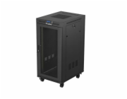 Lanberg FF01-6824-23BL rack 24U Volně stojící rack Černá