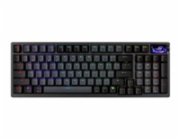 ASUS klávesnice ROG Azoth 96 HE, Mechanická, Bezdrátová, BT, RF 2.4GHz, CZ/SK, černá