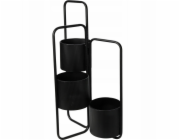 Kolekce pro domácí styling Kovový stojan na květiny FLOWER, 3 patra, 57 cm