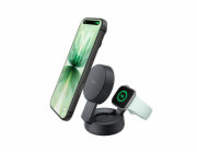 Belkin UltraCharge PRO Qi2 25W 2v1 Magnetická nabíječka pro iPhone/Apple Watch/Airpods, tmavě šedá