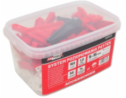 AWTools AWTOOLS SYSTÉM PRO VYROVNÁNÍ BRÁN 1,0 mm 150+50ks+NASTAVOVACÍ KLEŠTĚ (BRÁNA 5-15 mm + KLÍN + KLEŠTĚ)