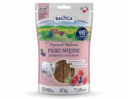BALTICA Przysmaki Regionów Mono Masové pásky Jehněčí s malinami – pamlsek pro psa – 90 g