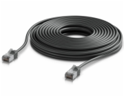 Ubiquiti UniFi Venkovní patch kabel C6A, ultra tenký a odolný stíněný kabel pro 10 GbE, 12m, Černá