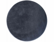 Strado Kulatý koberec 150 cm, králičí šedý, plyšový, měkký, do obývacího pokoje a ložnice