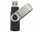 HAMA Rotate, USB Kľúč, 128GB, strieborný/čierny