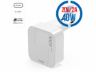 HAMA GaN, Rýchlonabíjačka, 2x USB-C PD/QC, 40W, bi