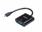 AKASA adaptér Micro HDMI na VGA, 15cm, 1080p