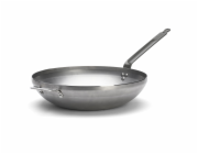 WOK pánev de Buyer, 5617.40, MINERAL B, WOK, zaoblený, průměr 40 cm, ouško a rukojeť