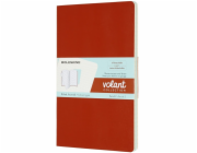 Moleskine Sada 2 zápisníků MOLESKINE Volant, L, 13x21cm, linkované, 96 stran, korálově oranžová/akvamarín