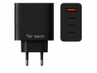 Nabíječka Teltech GaN USB / 3x USB-C 100W QC PD černá TCH...