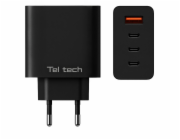 Nabíječka Teltech GaN USB / 3x USB-C 100W QC PD černá TCH-08 (36982)