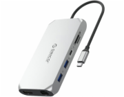 Orico XCR 12v1 USB-C stříbrná dokovací stanice/replikátor (ORICO-XCR-X33-SV-BP)