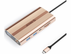 Orico XDR 12-v-1 USB-C dokovací stanice/replikátor v růžo...