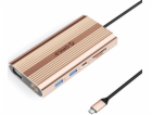 Orico XDR 12-v-1 USB-C dokovací stanice/replikátor v růžo...