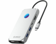 Orico XCR 12v1 RGB USB-C stříbrná stanice/replikátor (ORICO-XCR-X2-SV-BP)