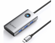 Orico PW11 6-v-1 USB-C stanice/replikátor, šedá (ORICO-PW11-6P25R-GY-BP)