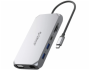 Orico XCR 12v1 USB-C stanice/replikátor, šedá (ORICO-XCR-X22-GY-BP)