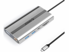 Orico XDR 12v1 USB-C stříbrná dokovací stanice/replikátor...