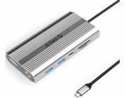 Orico XDR 12v1 USB-C stříbrná dokovací stanice/replikátor (ORICO-XDR-X33-SV-BP)