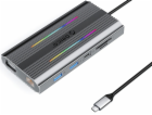 Orico XDR 12v1 RGB USB-C stanice/replikátor, šedá (ORICO-...