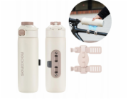 RockBros Termoláhev S550H-1 700 ml s magnetickým držákem a montážním popruhem - béžová (5907769390555)