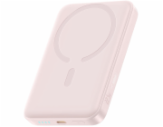 Baseus Indukční powerbanka 10000mAh 22,5W MagSafe s kabelem USB-C 20V/3A 0,3m - růžová Indukční powerbanka Baseus 10000mAh 22,5W EnerFill FM11 Ultra-Mini MagSafe s kabelem USB-C - růžová (6932172691622)