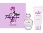 Salvatore Ferragamo Amo Ferragamo - Flowerful sada: Amo Ferragamo Flowerful, toaletní voda, pro ženy, 50 ml + Amo Ferragamo Flowerful, třpytivé, denní a noční, tělové mléko, 100 ml pro ženy