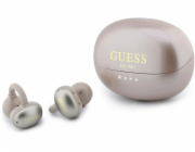 Guess Sluchátka OWS s metalickým povrchem a galvanizovanými díly, klasické logo, růžová