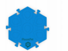 FluentPet HexTile Flex - Pěnová podložka na knoflíky - Modrá