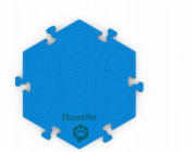 FluentPet HexTile Flex - Pěnová podložka na knoflíky - Modrá